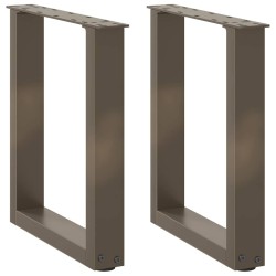 Kávéasztal lábak u-alakú 2 db natúr acél 28x(42-43) cm acél