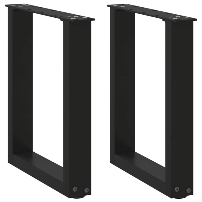 2 db fekete, u alakú acél dohányzóasztal láb 38x(42-43) cm