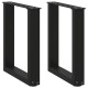 2 db acél fekete dohányzóasztal lábak u-alakú 38x(42-43) cm 2 db acél fekete dohányzóasztal lábak u-alakú 38x(42-43) cm