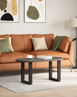 2 db fekete, u alakú acél dohányzóasztal láb 38x(42-43) cm