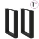 2 db acél fekete dohányzóasztal lábak u-alakú 38x(42-43) cm 2 db acél fekete dohányzóasztal lábak u-alakú 38x(42-43) cm