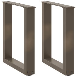 Kávéasztal lábak u-alakú 2 db natúr acél 38x(42-43) cm acél