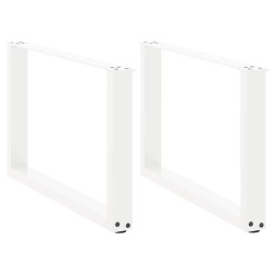 2 db fehér acél dohányzóasztal lábak u-alakú 60x(42-43) cm
