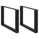 2 db acél fekete dohányzóasztal lábak u-alakú 70x(42-43) cm 2 db acél fekete dohányzóasztal lábak u-alakú 70x(42-43) cm