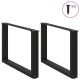 2 db acél fekete dohányzóasztal lábak u-alakú 70x(42-43) cm 2 db acél fekete dohányzóasztal lábak u-alakú 70x(42-43) cm