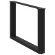 2 db acél fekete dohányzóasztal lábak u-alakú 70x(42-43) cm 2 db acél fekete dohányzóasztal lábak u-alakú 70x(42-43) cm