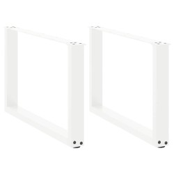 2 db fehér acél dohányzóasztal lábak u-alakú 70x(42-43) cm