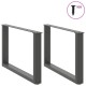 2 db antracit acél dohányzóasztal lábak u-alakú 70x(42-43) cm