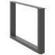 2 db antracit acél dohányzóasztal lábak u-alakú 70x(42-43) cm