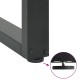 2 db antracit acél dohányzóasztal lábak u-alakú 70x(42-43) cm