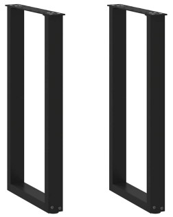 2 db fekete, u alakú acél konzolasztal láb 38 x (72-73) cm