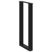 2 db fekete, u alakú acél konzolasztal láb 38 x (72-73) cm