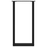 2 db fekete, u alakú acél konzolasztal láb 38 x (72-73) cm