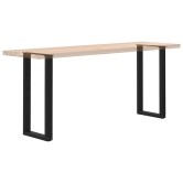 2 db fekete, u alakú acél konzolasztal láb 38 x (72-73) cm