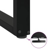 2 db fekete, u alakú acél konzolasztal láb 38 x (72-73) cm