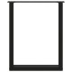 2 db fekete acél dohányzóasztal lábak u-alakú 60x(72-73) cm