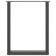 2 db acél fekete dohányzóasztal lábak u-alakú 70x(72-73) cm