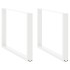 2 db fehér acél dohányzóasztal lábak u-alakú 100x(72-73) cm