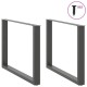 2 db antracit acél dohányzóasztal lábak u-alakú 100x(72-73) cm