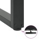 2 db antracit acél dohányzóasztal lábak u-alakú 100x(72-73) cm