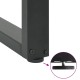 2 db antracit acél dohányzóasztal lábak u-alakú 100x(72-73) cm