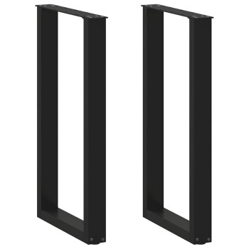 2 db fekete u-alakú acél bárasztalláb 50x(90-91) cm
