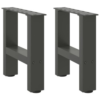 2 db antracitszürke acél dohányzóasztal láb 30x(30-31) cm