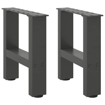 2 db antracitszürke acél dohányzóasztal láb 40x(30-31) cm