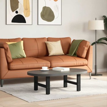 2 db fekete acél dohányzóasztal láb 50 x (30-31) cm