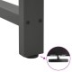 2 db antracit acél dohányzóasztal lábak 50x(30-31) cm
