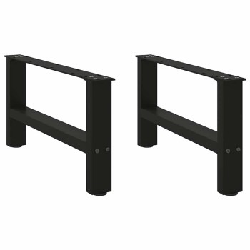 2 db fekete acél dohányzóasztal láb 60 x (30-31) cm