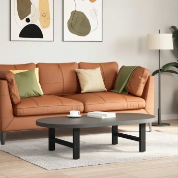 2 db fekete acél dohányzóasztal láb 60 x (30-31) cm