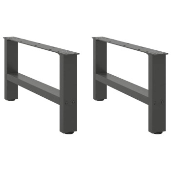 2 db antracitszürke acél dohányzóasztal láb 70 x (30-31) cm