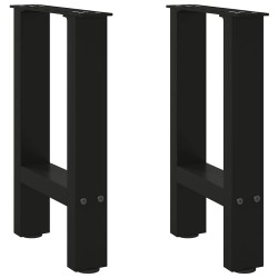 2 db fekete acél dohányzóasztal lábak 28x(42-43) cm