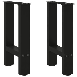 2 db fekete acél dohányzóasztal lábak 38x(42-43) cm