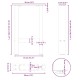 2 db antracit acél dohányzóasztal lábak 38x(42-43) cm
