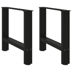 2 db fekete acél dohányzóasztal lábak 60x(42-43) cm