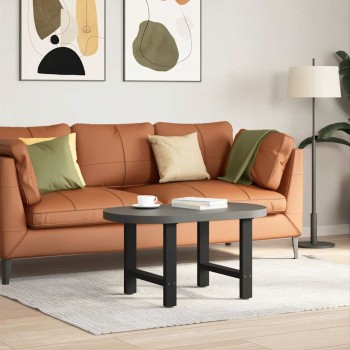 2 db fekete acél dohányzóasztal láb 60 x (42-43) cm