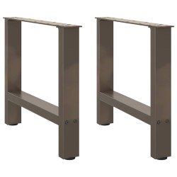 2 db acél dohányzóasztal lábak natúr acél 60x(42-43) cm