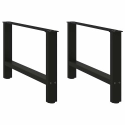 2 db fekete acél dohányzóasztal lábak 70x(42-43) cm