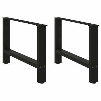 2 db fekete acél dohányzóasztal láb 70 x (42-43) cm