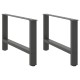2 db antracit acél dohányzóasztal lábak 70x(42-43) cm