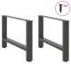 2 db antracit acél dohányzóasztal lábak 70x(42-43) cm