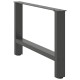 2 db antracit acél dohányzóasztal lábak 70x(42-43) cm