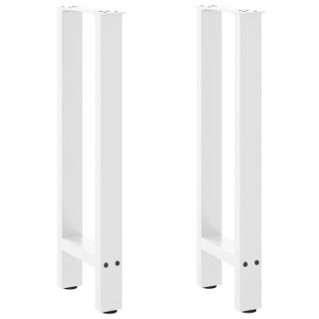 2 db fehér acél konzolasztal láb 38x(72-73) cm