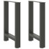 2 db antracit acél dohányzóasztal lábak 50x(72-73) cm