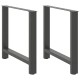 2 db antracit acél dohányzóasztal lábak 70x(72-73) cm