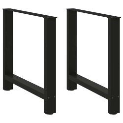 2 db fekete acél dohányzóasztal lábak 80x(72-73) cm