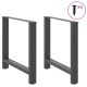 2 db antracit acél dohányzóasztal lábak 80x(72-73) cm