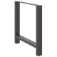 2 db antracit acél dohányzóasztal lábak 80x(72-73) cm